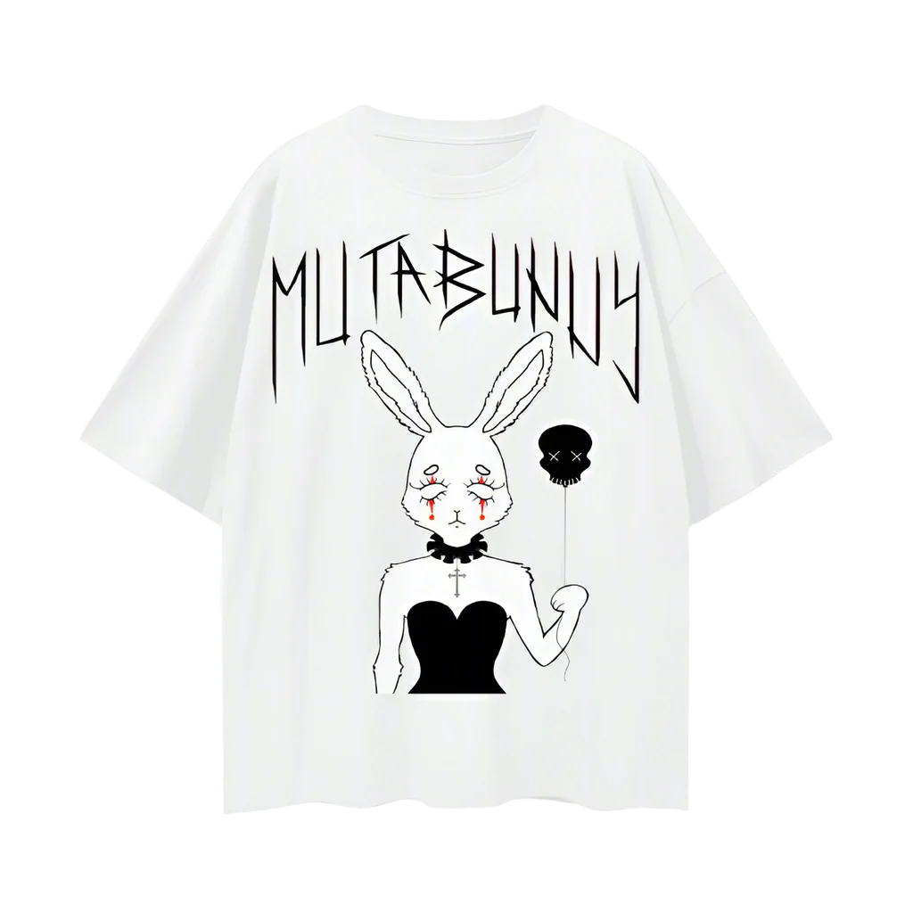 Clown Bunny Tee - WHITE